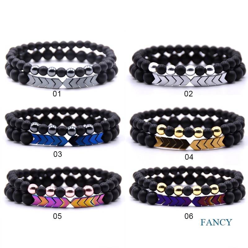 Set Gelang Tangan Pria Desain Anyaman Macrame Gaya Punk Hip Hop Eropa