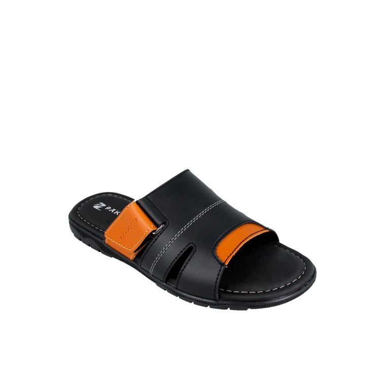 SANDAL SLIDE PAKALOLO PRIA ORIGINAL CASUAL KULIT ASLI HITAM PB44