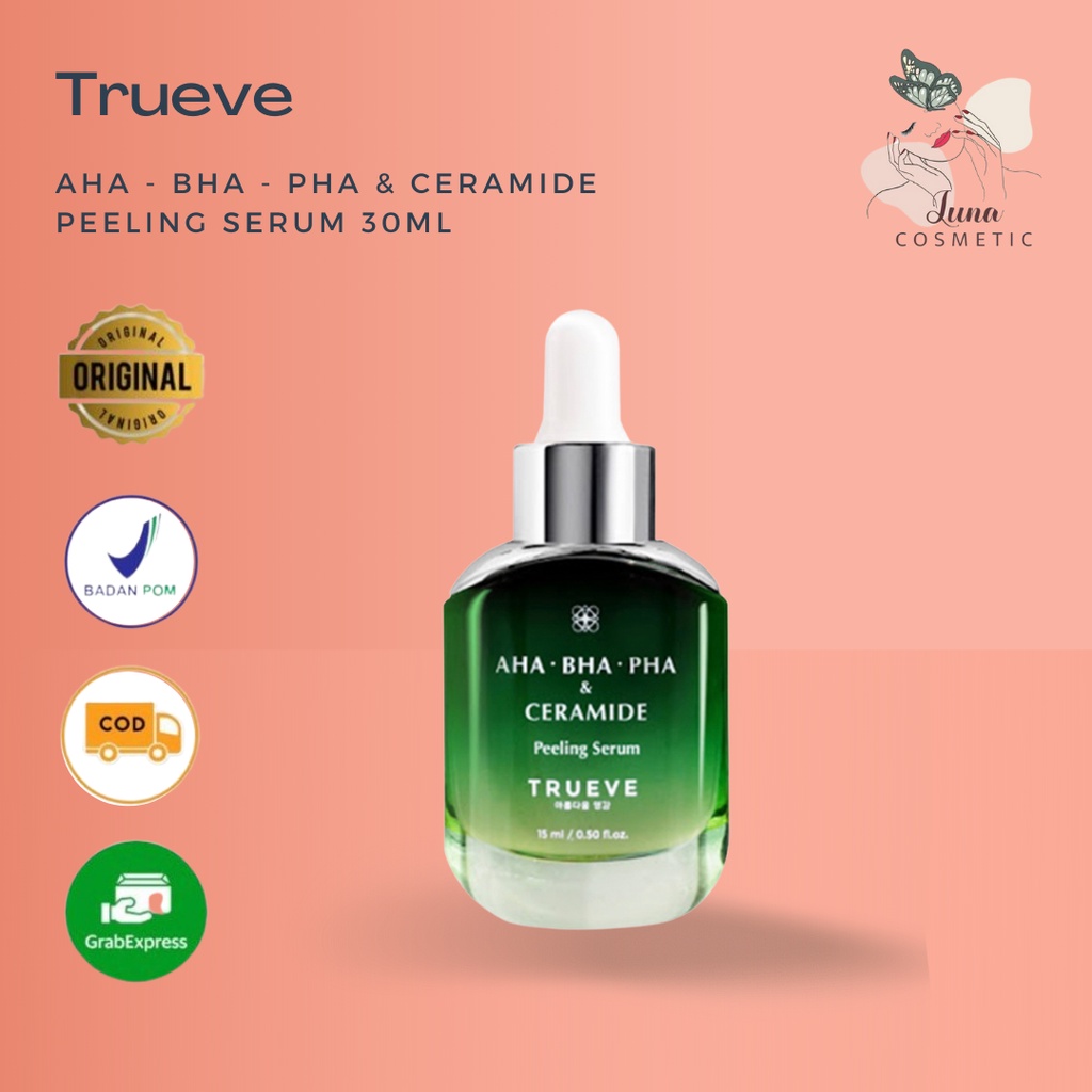 Trueve AHA - BHA - PHA &amp; Ceramide Peeling Serum 15ml