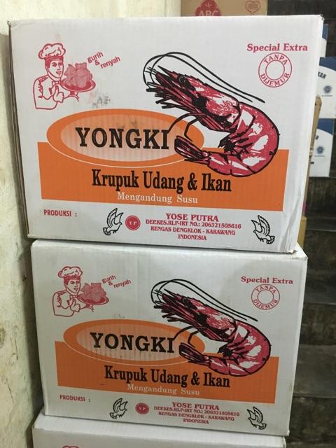 Kerupuk Udang &amp; ikan Yongki Mede 5kg / Kerupuk Udang Yongki / Krupuk Mede Yongki