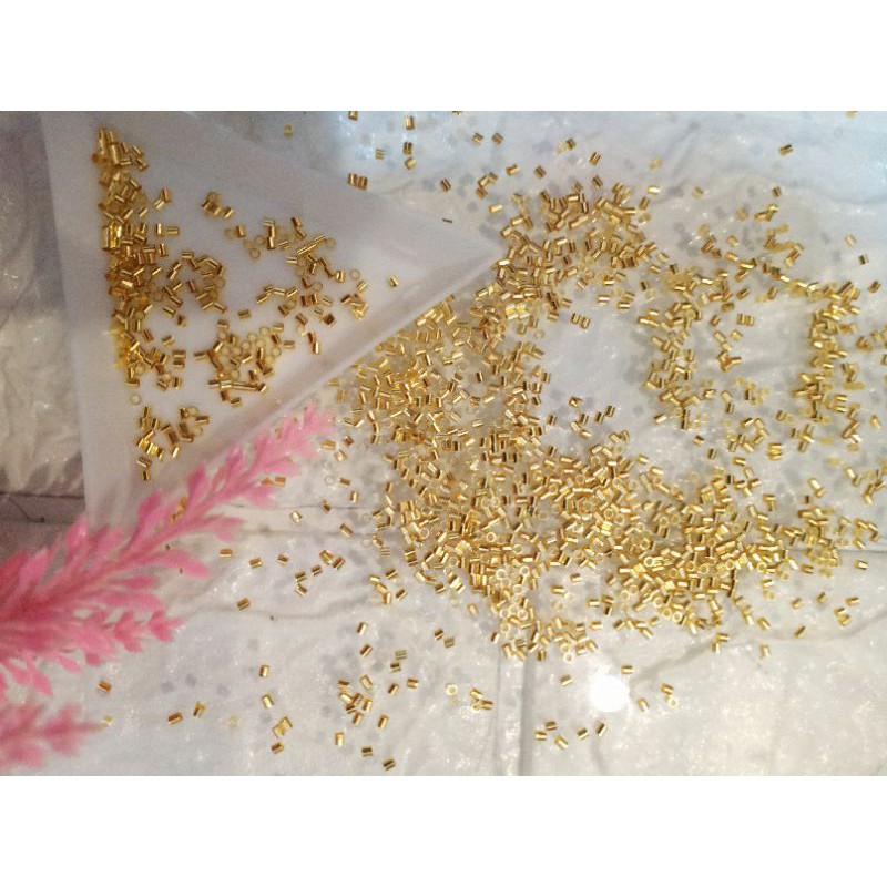 Stopper  Bambu Silver dan Gold Emas uk 1,5mm / Stopper Senar model bambu / Stopper Kalung Masker