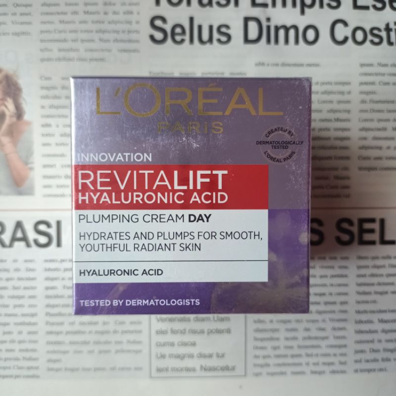 Preloved New Loreal Revitalift Hyaluronic acid plumping day cream