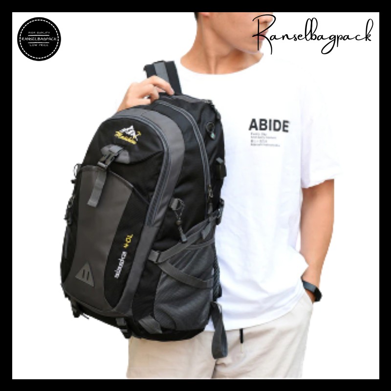 Tas Ransel Backpack 40L Punggung Pria Wanita Cewek Cowok Travel Camping Kerja Hiking Gunung Mudik