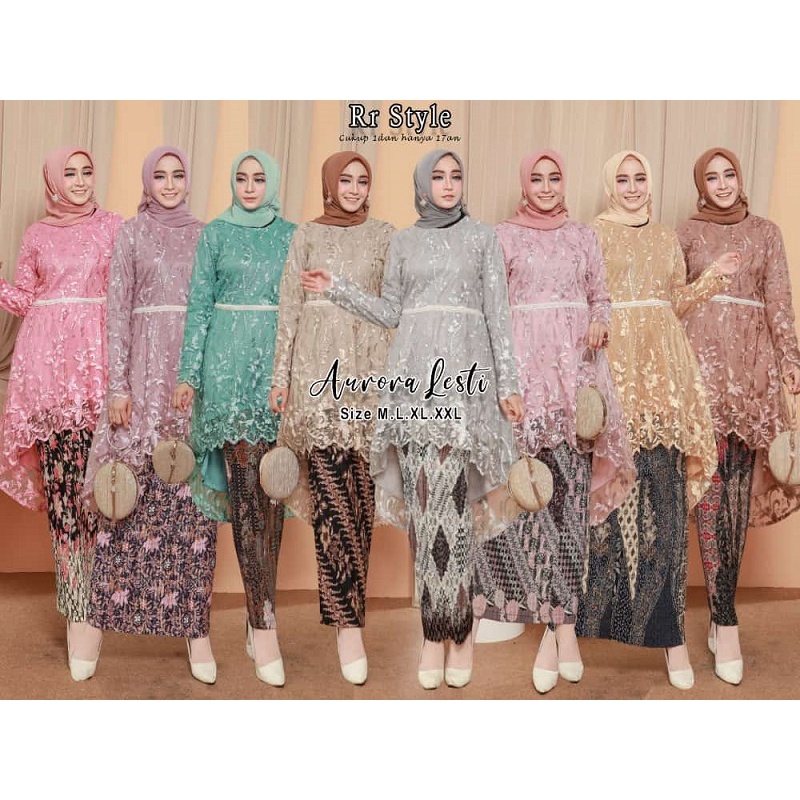 COD// KEBAYA AURORA LESTI/ KEBAYA PESTA/ KEBAYA KEKINIAN/ KEBAYA PESTA WISUDA MODERN STYLE HIJAB / K