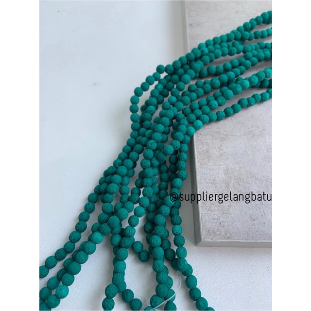 renceng GREEN lava stone HIJAU 6mm batu akik merapi larva DIFFUSER