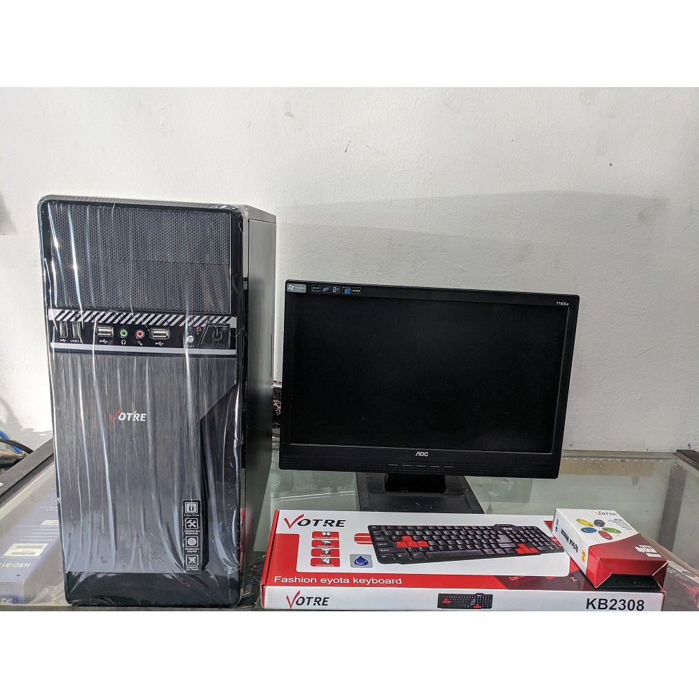 SEPAKET PC RAKITAN CORE 2 DUO MONITOR 16” KEY MOUSE