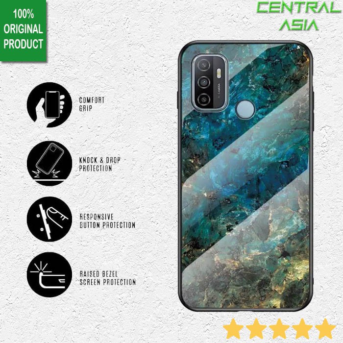 [Luxury] Marmer Glass Case Oppo A53