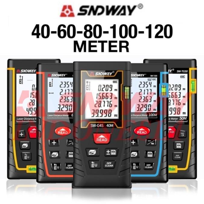 SNDWAY Meteran Laser Digital Distance 100 Meter