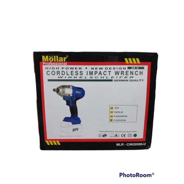 mollar CIW20500-U unit only cordless impact wrench alat buka baut 20v 500nm CIW 20500 U