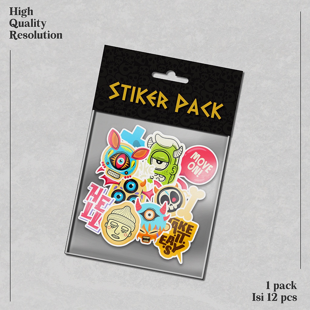 

STICKER PACK DOODLE MONSTER | STICKER TUMBLR | STIKER LAPTOP KOPER HELM
