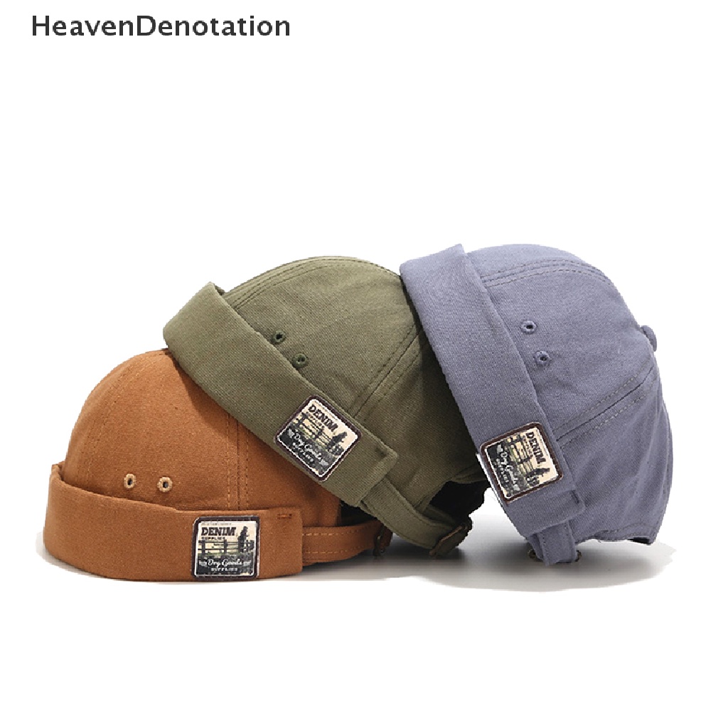 [HeavenDenotation] Hip Hop Beanie hat Skullcap Sailor cap Short Melon Skin Beanies Autumn Winter