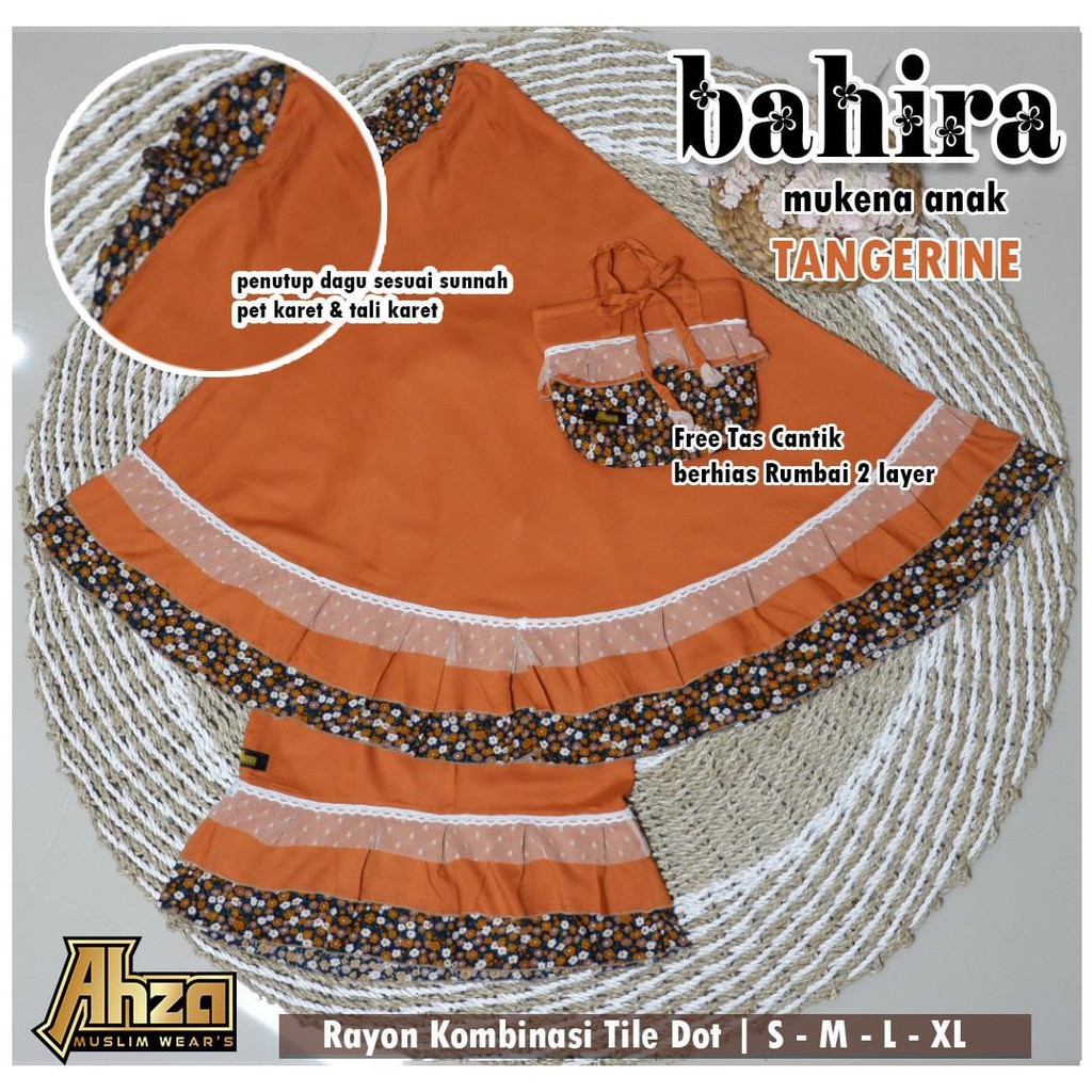 Bahira Kids Mukena Anak by Ahza-Tangerine