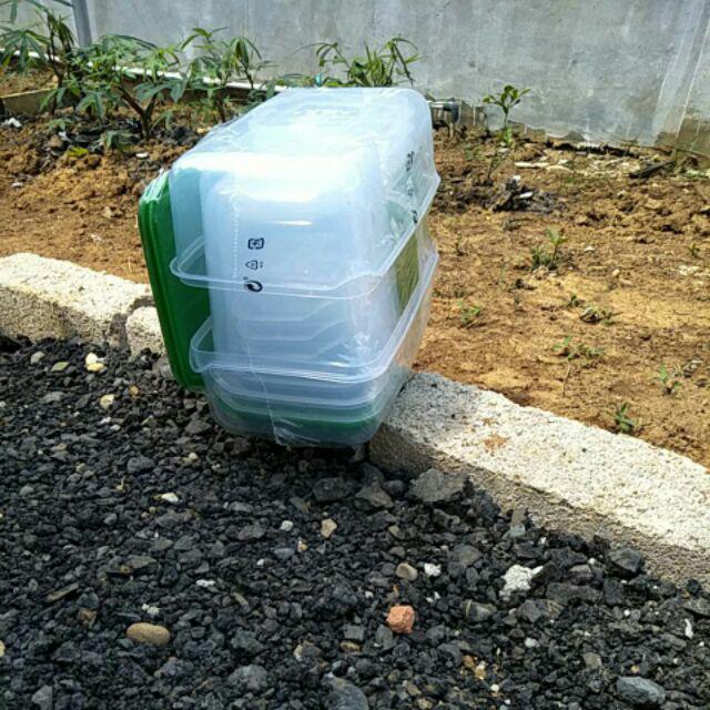 1.tempat Makanan,kotak Makan Murah Set 17 Pcs Hijau,lunch Box .