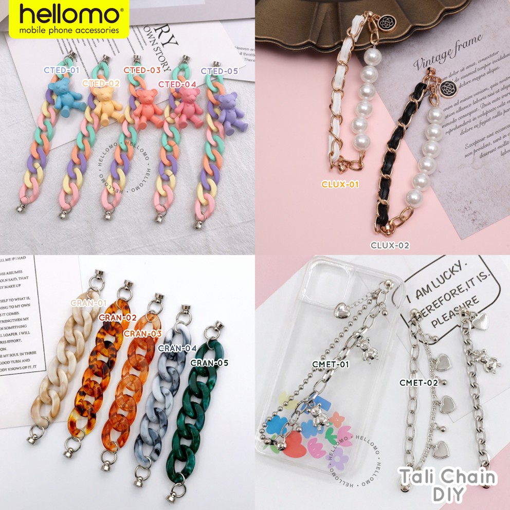 Manik Manik DIY Tali Chain Strap Hp Korean Style Korea Grip Case Chain