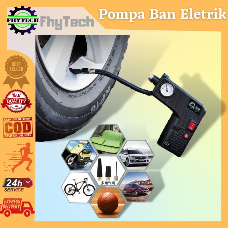 Pompa kompa kompresor angin elektrik tangan mini ban mobil motor
