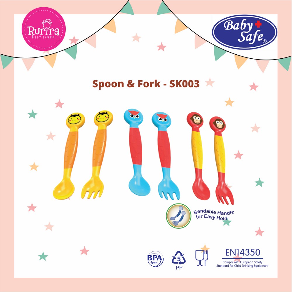 Baby Safe Sendok Babysafe Sendok Makan Fleksibel Sendok Makan Indikator Panas BS349 BS350 SK003