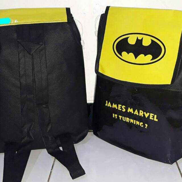

Tas souvenir ultah ransel banner karakter batman