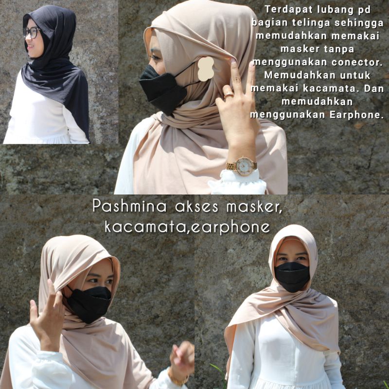 PASHMINA INSTAN INNER/ PASHMINA JERSEY INSTAN/ PASHMINA MASKER/ HIJAB MASKER/ JILBAB MASKER. TERMURAH PASHMINA INSTAN