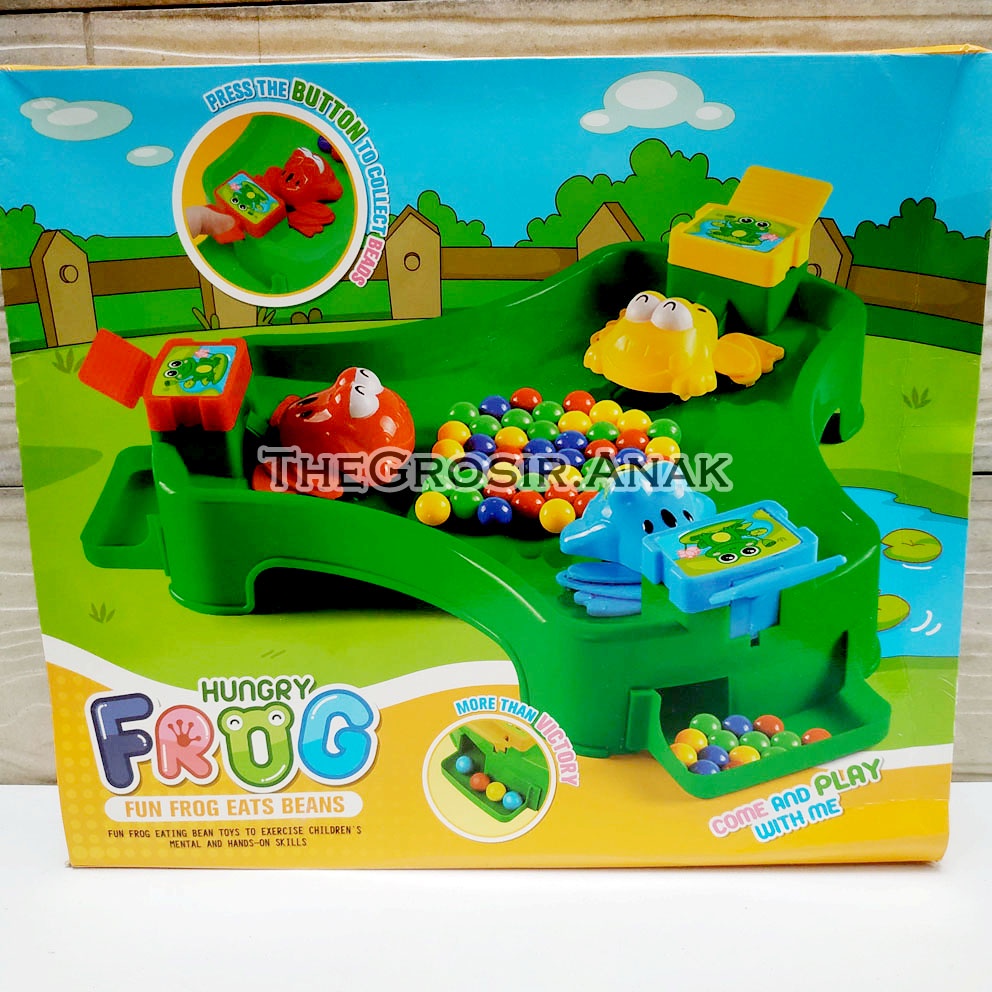 Hungry Frog Eat Beans Mainan Papan Katak Pencet Makan Bola Family Board Games