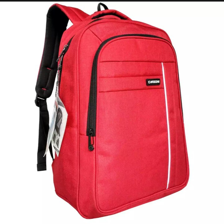 Carboni tas ransel laptop pria dan wanita tas punggung original - red + rain cover