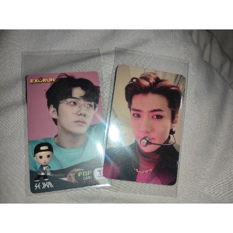 2 pc photocard sehun sing for you dan exorun
