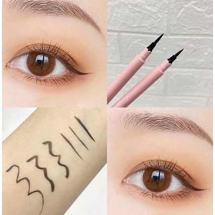 ORIGINAL LAMEILA Eyeliner Waterproof Pen Pencil Hitam Tahan Lama Dan Anti Air