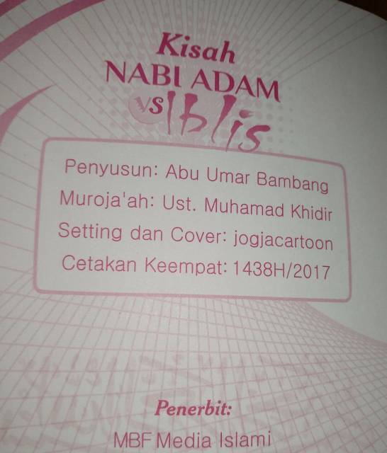 Kisah Nabi Adam Vs Iblis