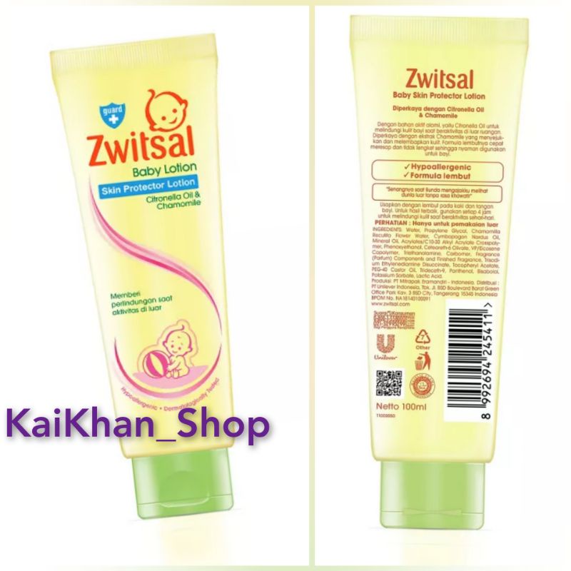 Zwitsal Natural Baby Skin Protector Lotion Tube - 100ml