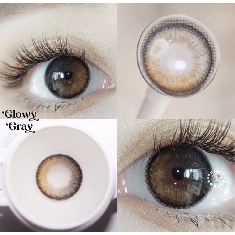 glowy brown gray black blue choco softlens ala filter original korea