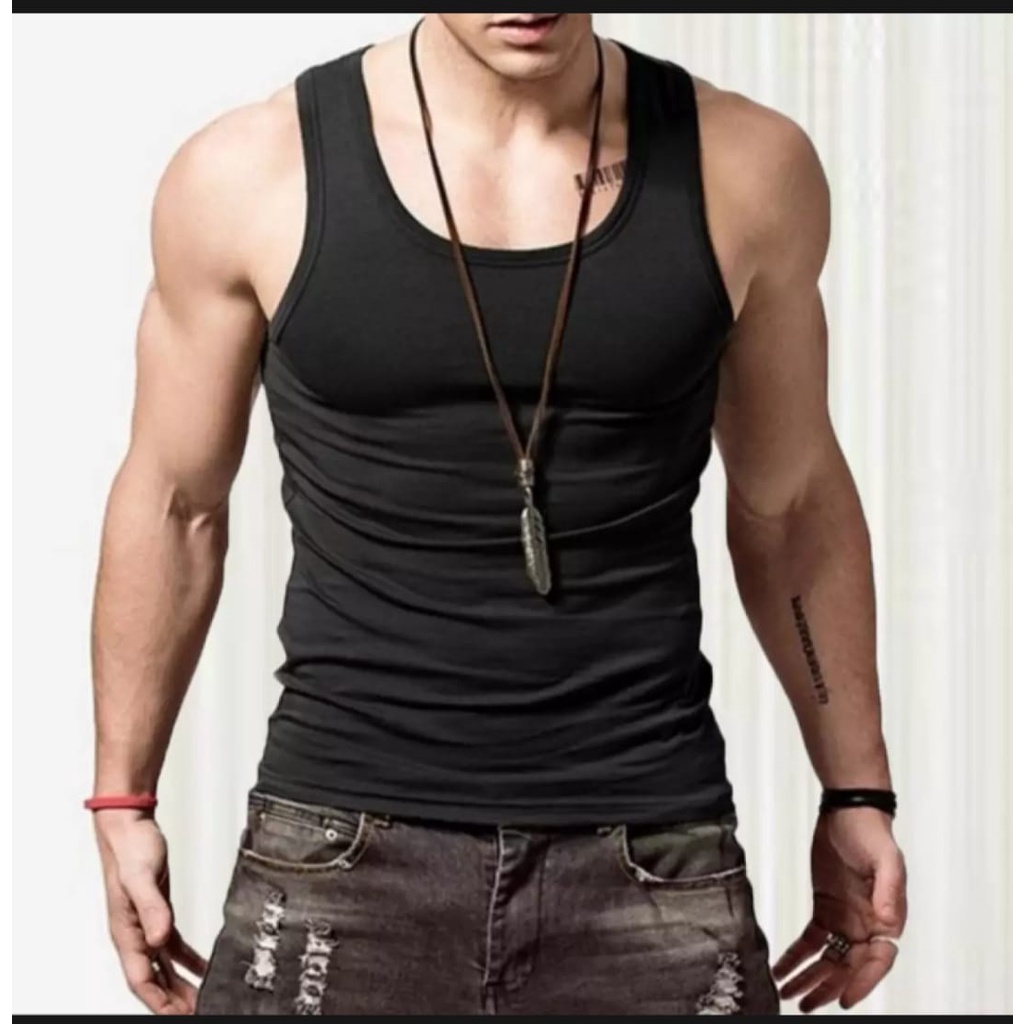 SINGLET PRIA MOTIF POLOS