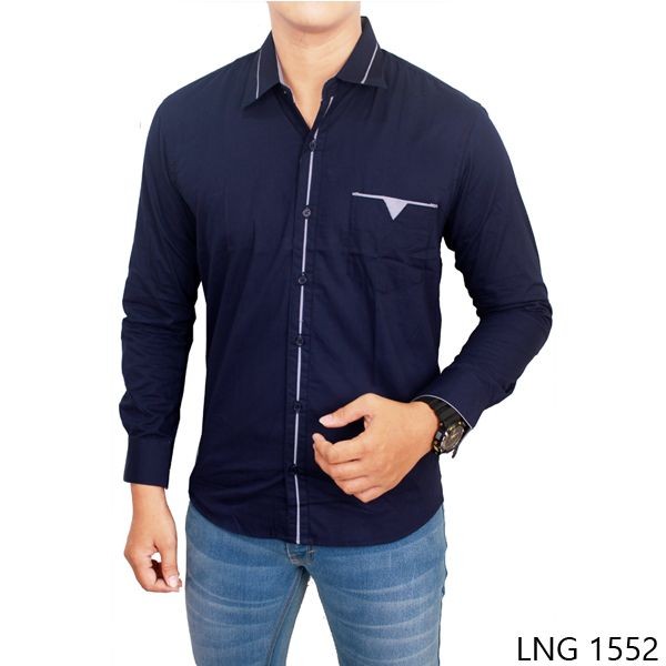 Slim Fit Shirt For Man Katun Dongker – LNG 1552