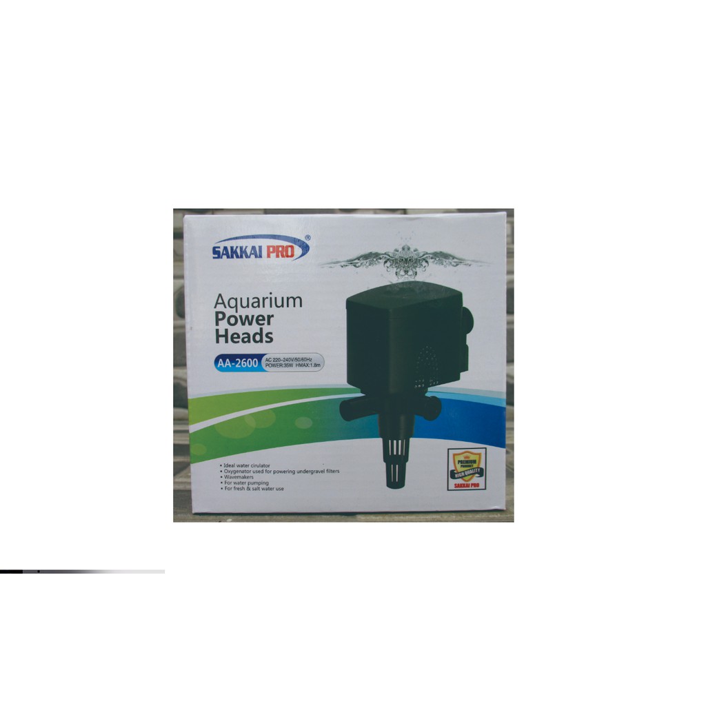 Sakkai Pro AA-2600 Mesin Pompa Celup Filter Aquarium Kolam Ikan AA2600