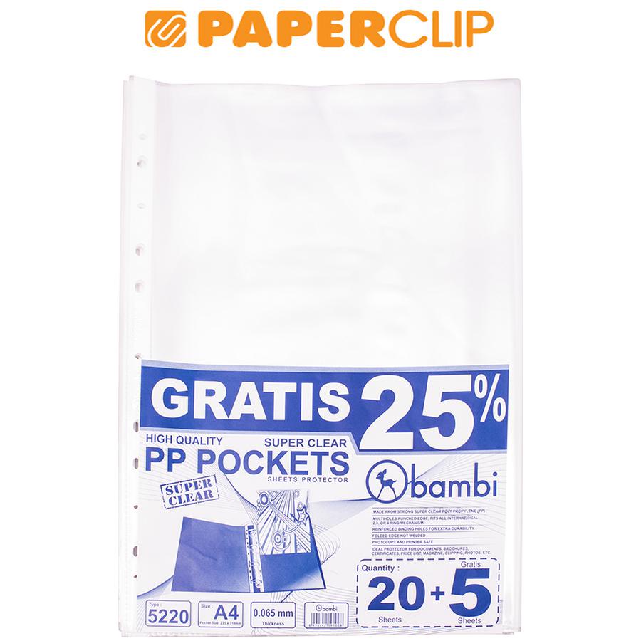 

POCKET FILE BAMBI 5220 A4 ISI 20