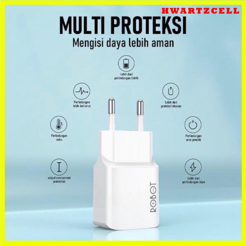 ECER Charger ROBOT RT-K10 1output 1A / Batok charger ROBOT RT-K10 1A ORIGINAL GARANSI RESMI 1 TAHUN