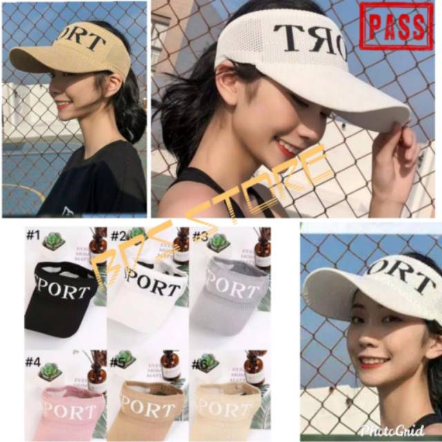 Topi wanita sport banyak warna import