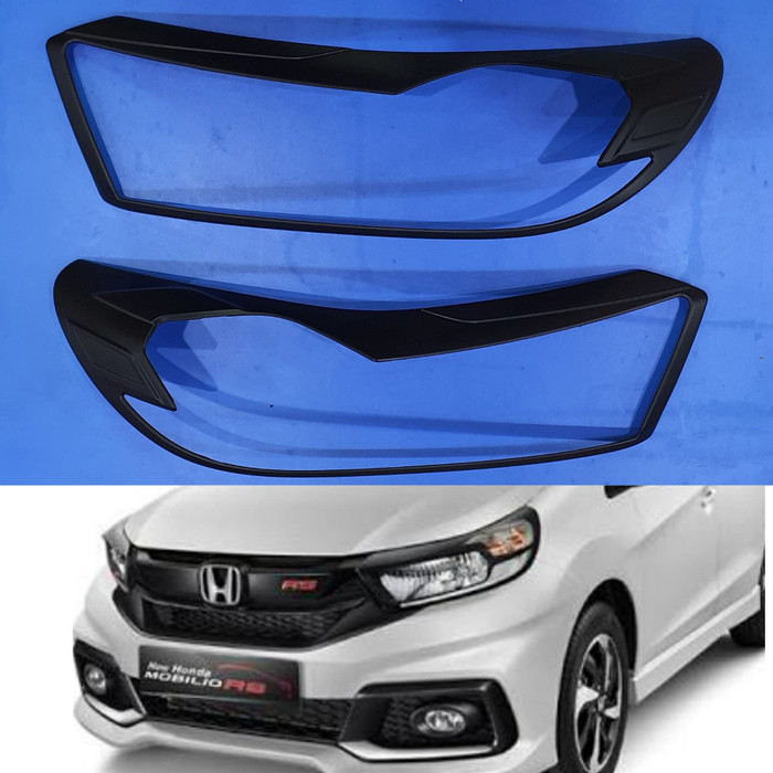 Garnish GARNIS DEPAN lampu HEADLAMP BUMPER MOBIL HONDA NEW Mobilio 2018 HITAM DOFF