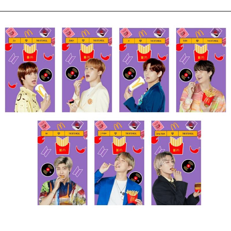 BTS Meal Photo Set BTS MCD