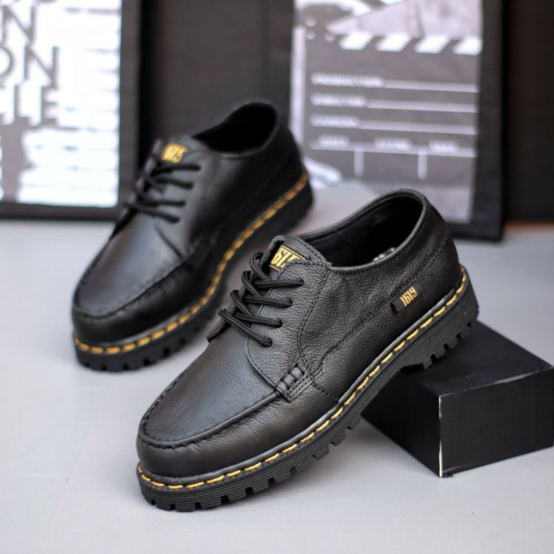 MORBID (KULIT ASLI) Sepatu Formal Pria Pantofel Kulit Asli Oxfod Casual Hitam