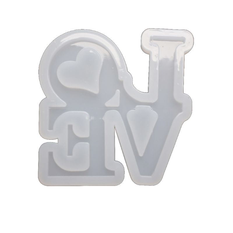 SIY  Handmade English Letters Love Pendant Silicone Jewelry Resin Mold Resin Casting Mold Jewelry Making Tools