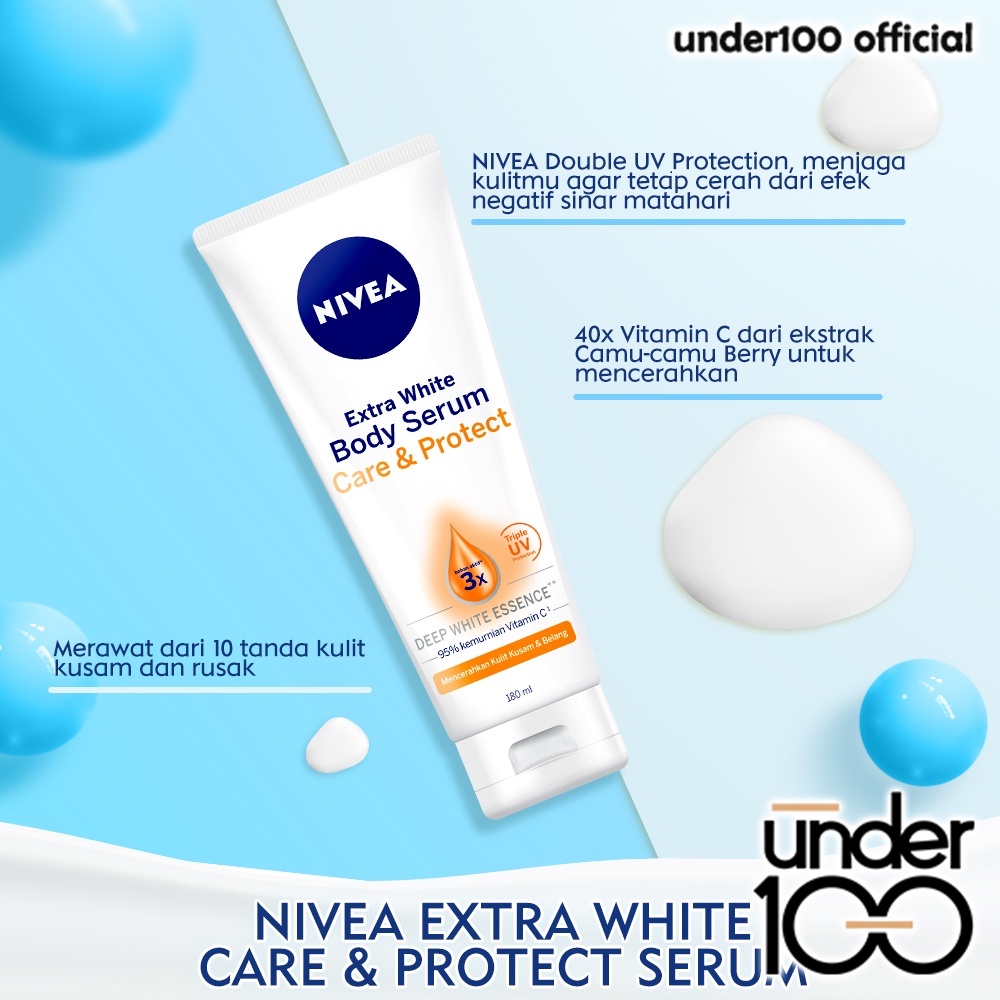 ❤ UNDER100 ❤ NIVEA Body Serum Extra White | Night | Repair Care Protect | Radiant | Glow | Hijab 180ml