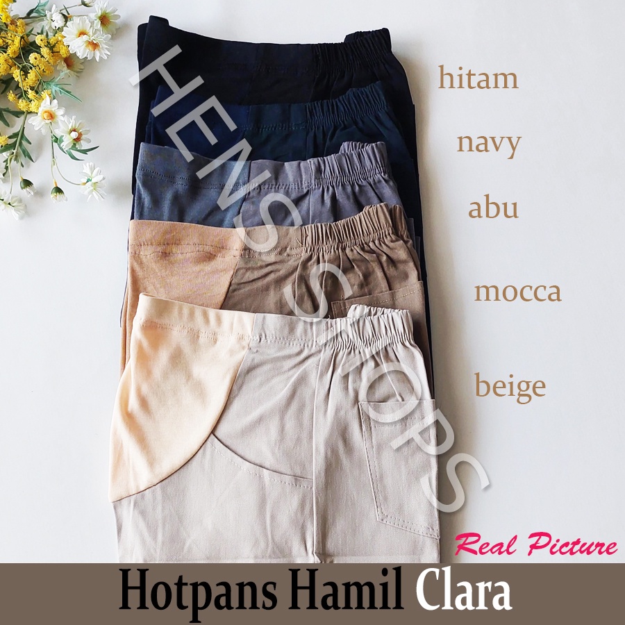 CELANA PENDEK HOTPANTS WANITA HAMIL MATERNITY PANTS CLARA TERBARU PREMIUM JUMBO