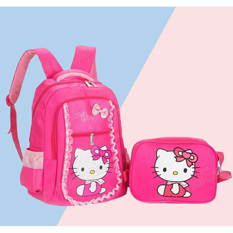 Tas Anak TK SD Terbaru 2021 Anak Perempuan Fashion Keren Ransel Kartun Helokitty Ransel Sekolah Siswa Kapasitas Besar Lucu Remaja Laptop tas ransel hello kitty anak perempuan wanita kecil karakter