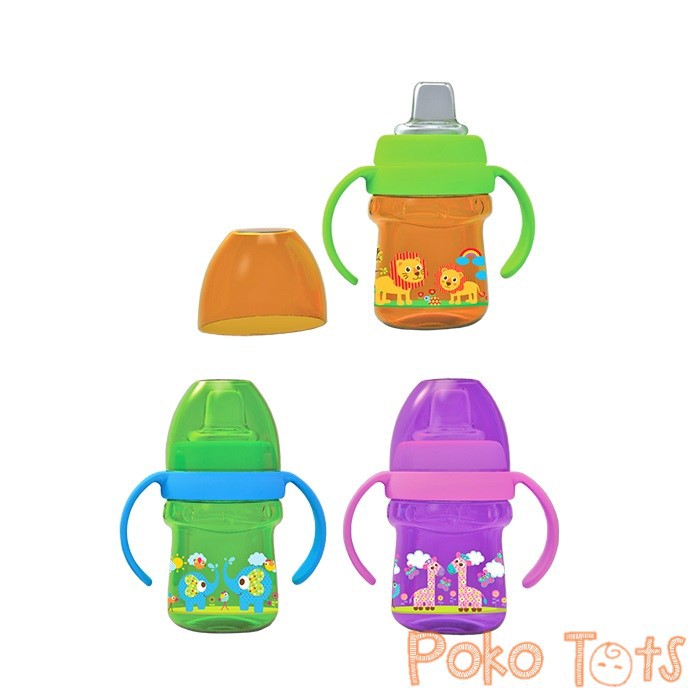 Baby Safe Training Cup Soft Silicone Spout Botol Minum Anak Bayi WHS