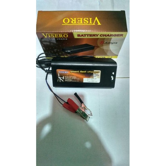 Smart Charger Aki Otomatis 5A 12V  cas aki motor mobil Visero