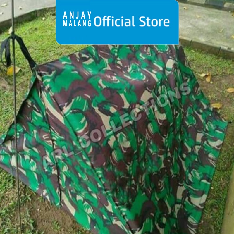 Anjay tenda loreng standar tni / tenda perorangan /plysheet/plesit/outdoor