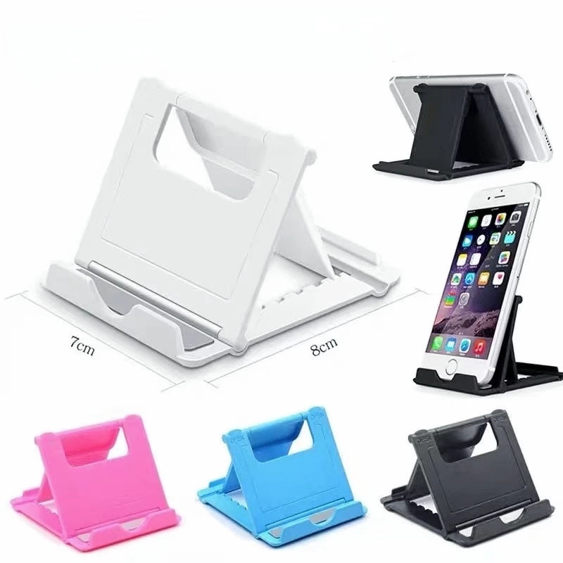 1pc Stand Holder Handphone / Tablet Universal Portable Bahan Plastik Warna Permen