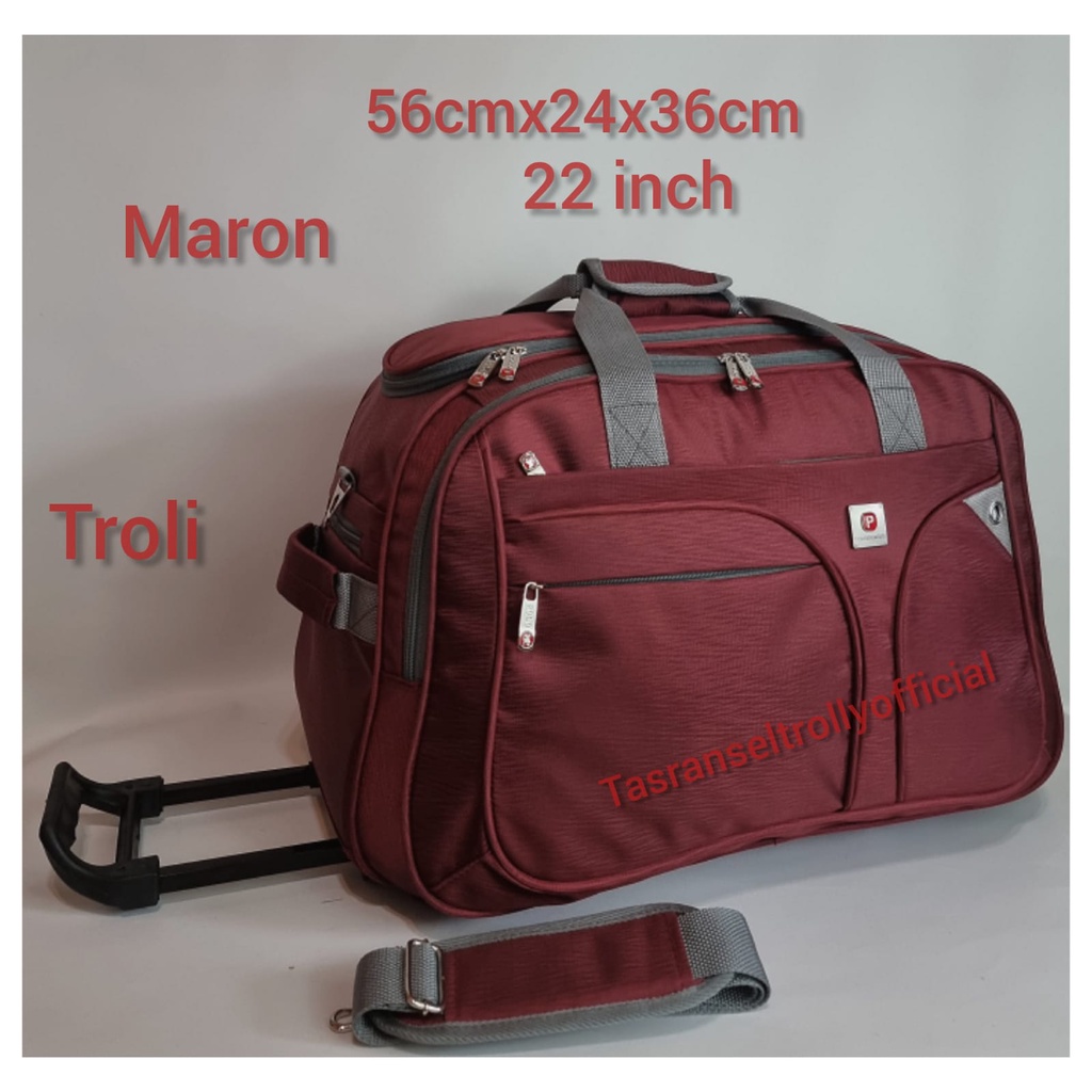 Tas Pakaian Troli Polo Interclub 56cmx24x36cm ukuran 22 inch original.