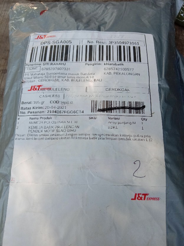 Kemeja Batik Pria Lengan Pendek Motif Seno Biru M L Xl Xxl