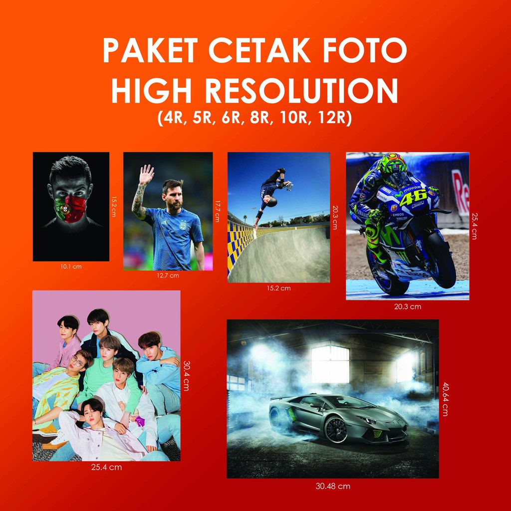 CETAK FOTO UKURAN 4R, 5R, 6R, 8R, 10R, 12R (HASIL TAJAM ...