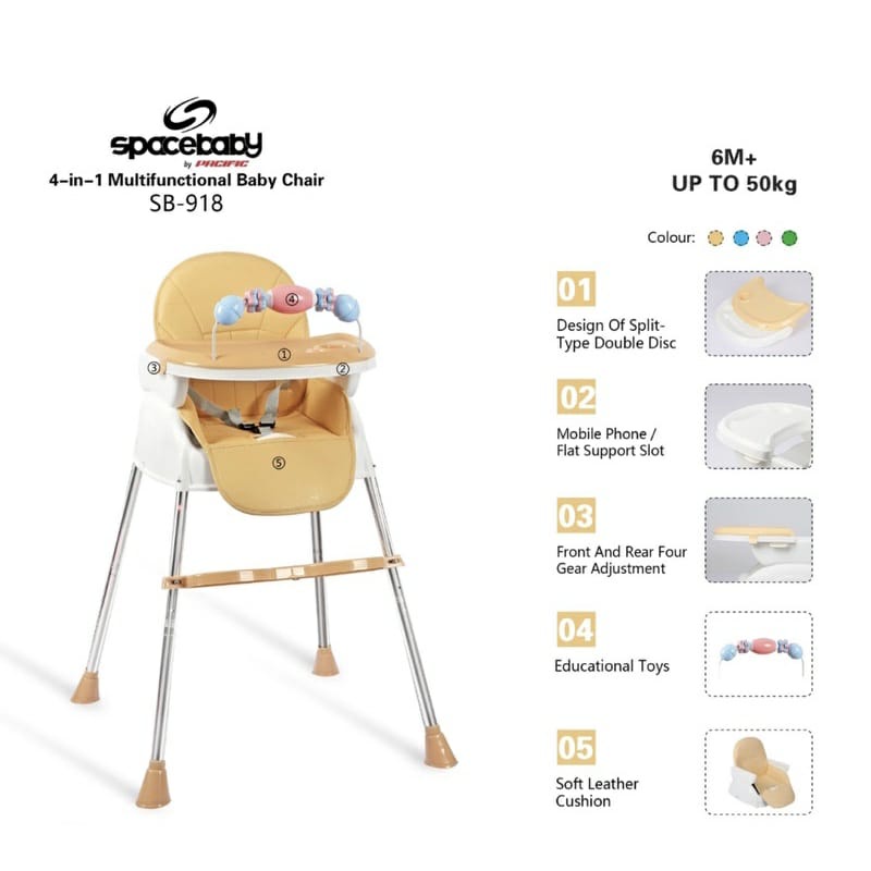 Space Baby High Chair SB918 - Kursi Makan Anak